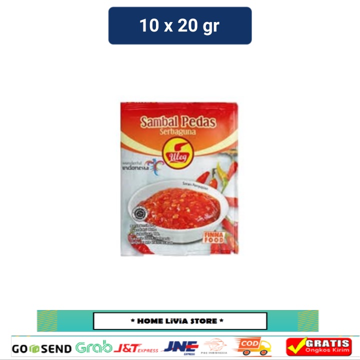 

Finna Sambel Uleg Pedas Sachet 10 x 20 gr