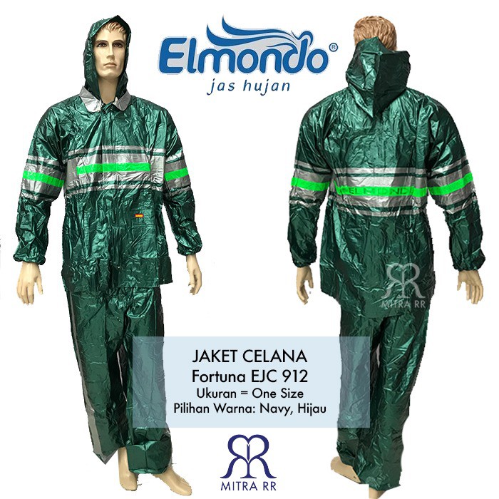 Jas Hujan Dewasa Jumbo XXL FORTUNA 912 Elmondo High Quality Anti Tembus Air Setelan Jaket Celana