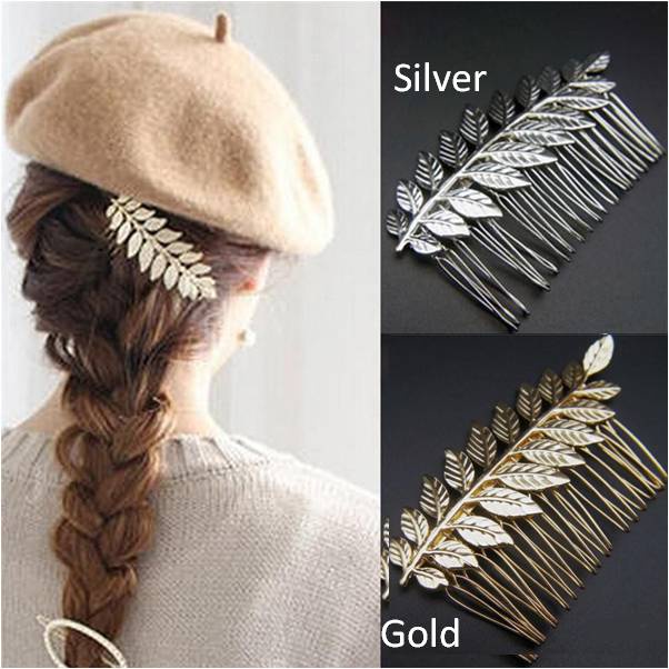 Aksesoris Pesta Headpiece Sirkam Daun Yunani Gold SR24