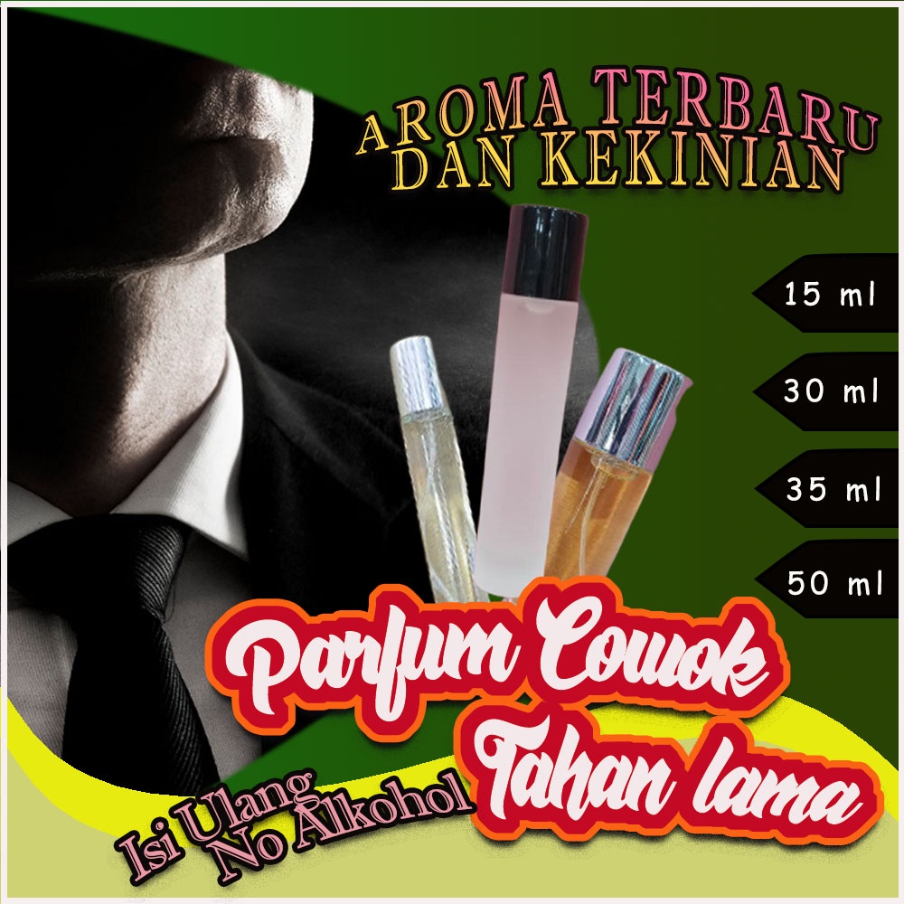 Parfum pria cowok tahan lama isi ulang farfum minyak wangi non alkohol refill