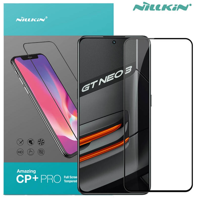 Nillkin CP Plus Pro Glass Realme GT Neo 3 - Tempered Full Cover Original Kaca Black Clear