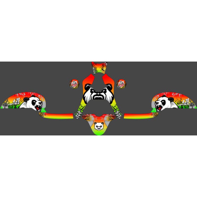 decal Scoopy motif panda laminasi standar