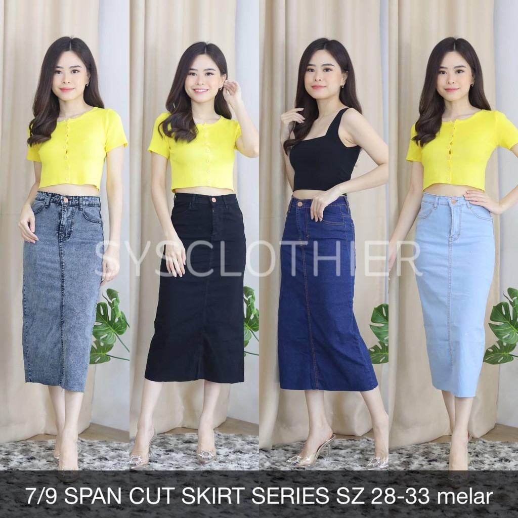 ROK JEANS WANITA 7/9 SPAN CUT SKIRT SERIES