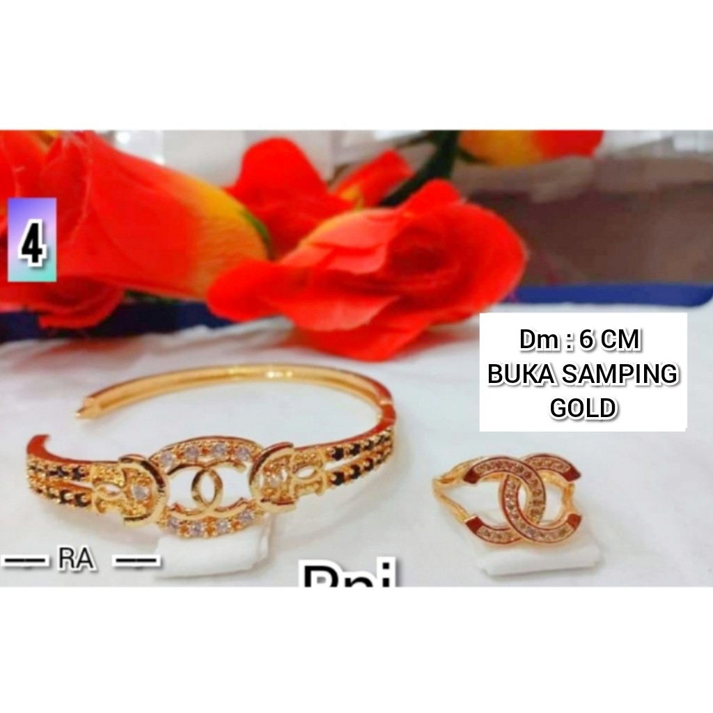 Gelang Dewasa Bangkok Permata Mewah Free Cincin Xuping (COD)