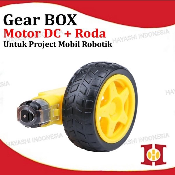 Roda Motor DC Arduino Gear 3V 6V Wheel Dinamo Mobil Robot Smart Car