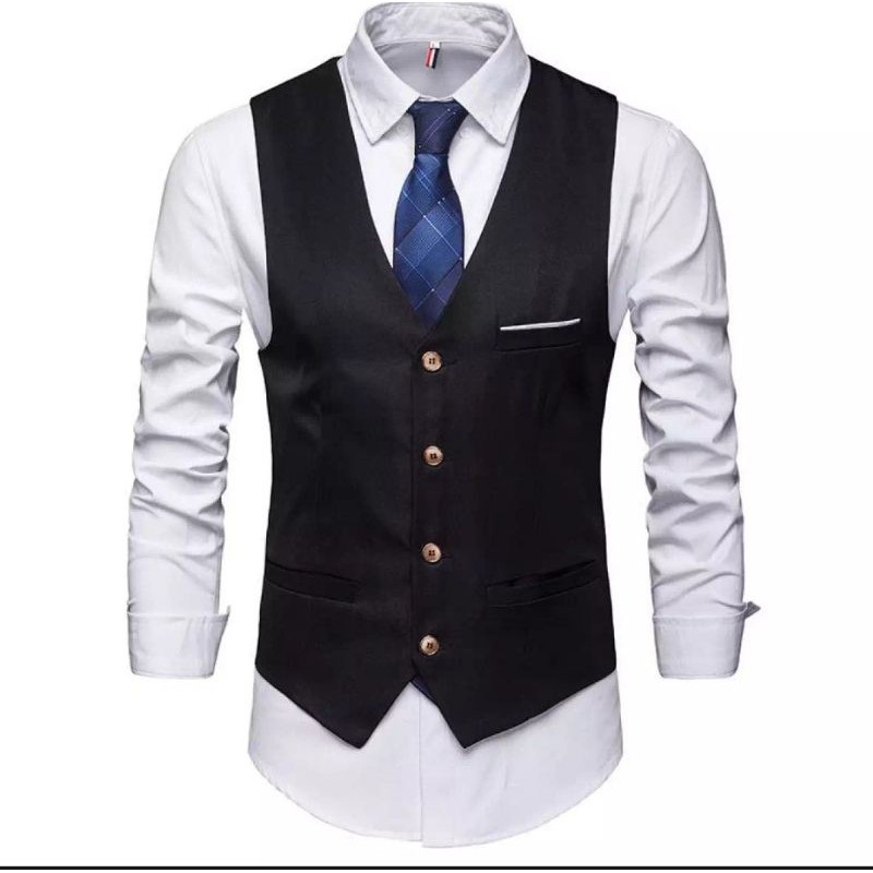 Rompi Pria Rompi pria Jumbo Formal Vest pria dewasa Rompi Korea rompi Daleman jas