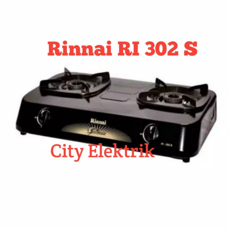 Kompor Gas Rinnai RI-302S 2 Tungku Teflon