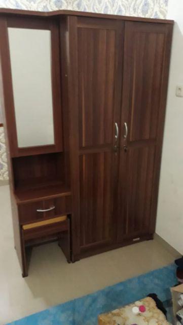 Lemari Pakaian 2 Pintu + Meja Rias Lpmr 8223