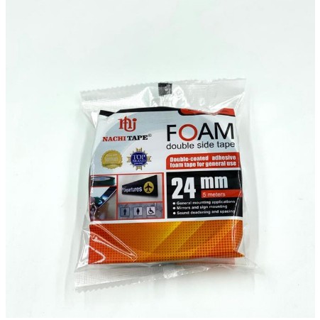 

Isolasi Selotip Double Side Tape Foam Busa Nachi 1" Inch 24 mm x 5 m