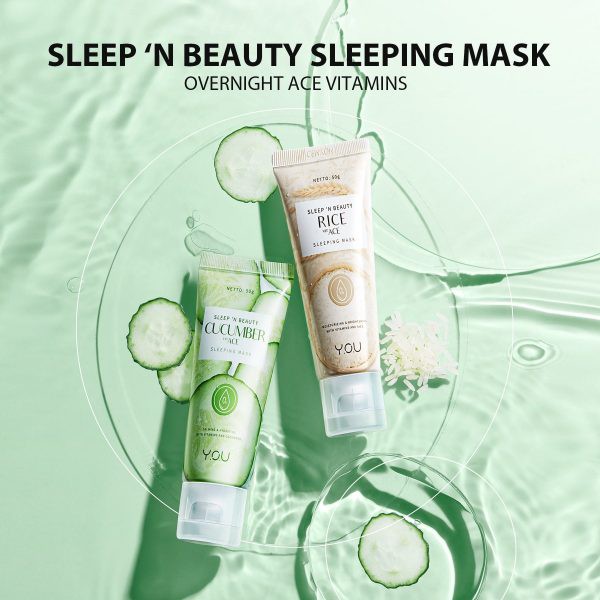 ☘️ CHAROZA ☘️ YOU Daily Skin Good Sleep N Beauty Sleeping Mask / Rice / Cucumber 60gr