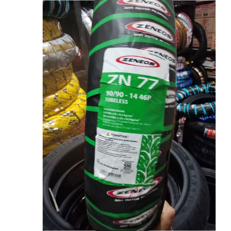 BAN TUBLES ZENEOS ZN 77 90/90.14 ,BAN BARU, 100% ORIGINAL, FREE PENTIL, FOR ALL MATIC