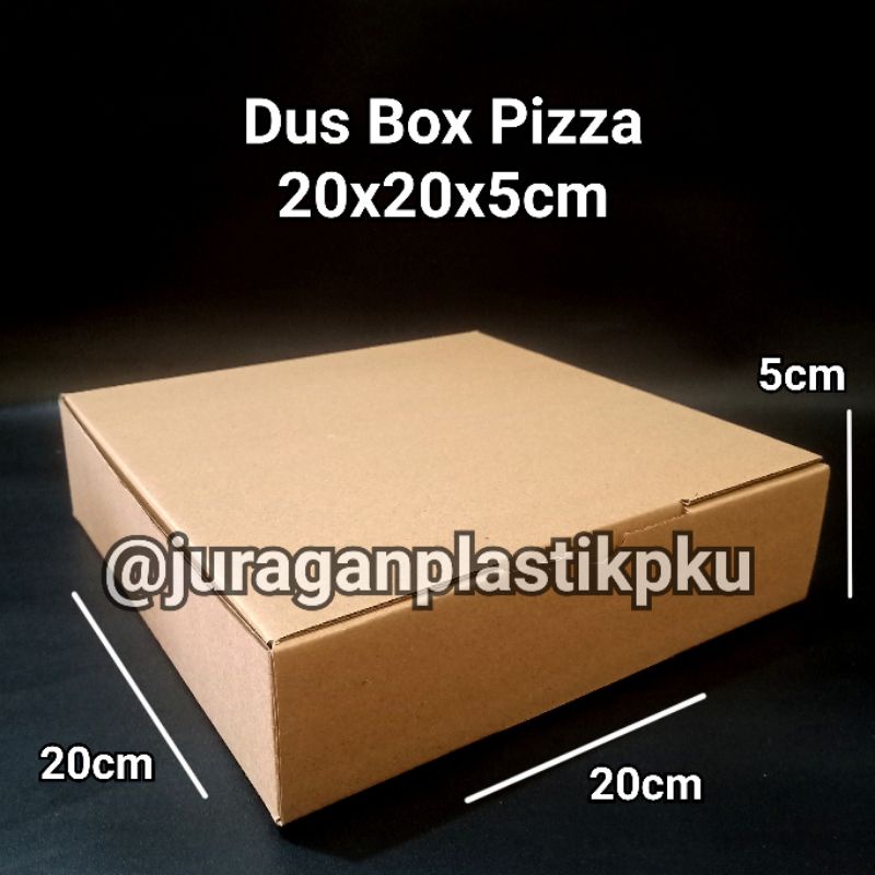 

Dus Box Pizza 20x20x5 cm Tebal / Kotak Kardus Coklat Kemasan Makanan Souvenir Hampers Kado 20x20 | 20 x 20