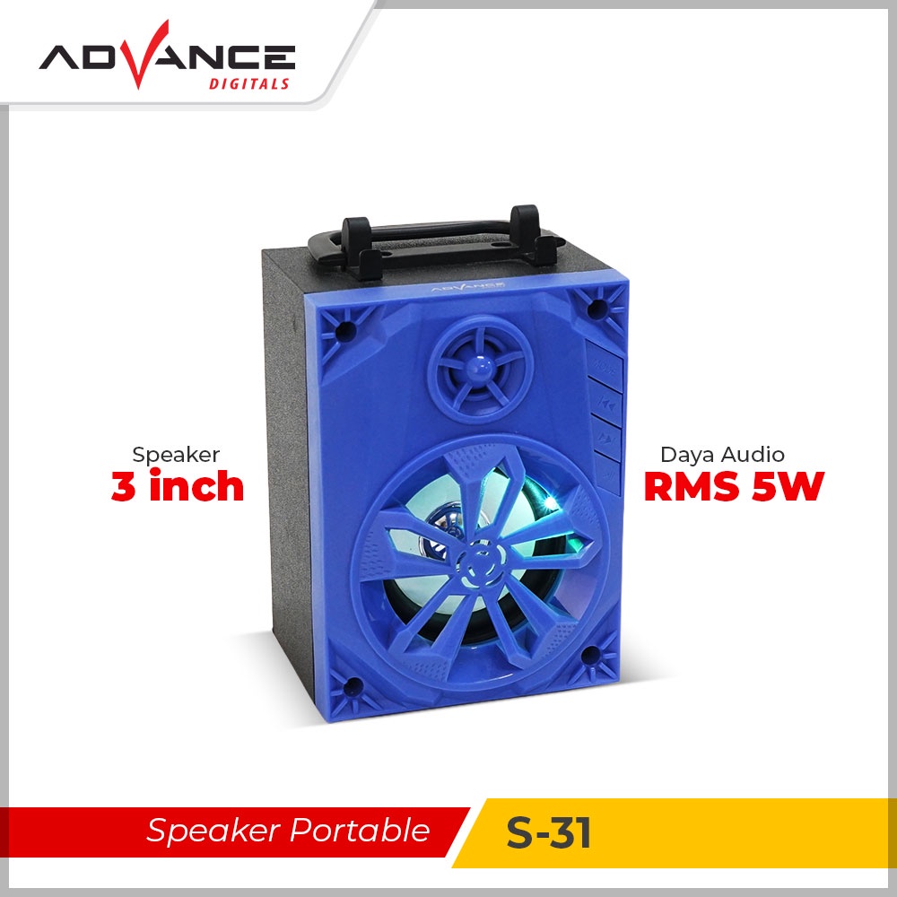 Advance Speaker bluetooth music box S31 Garansi 1 Tahun