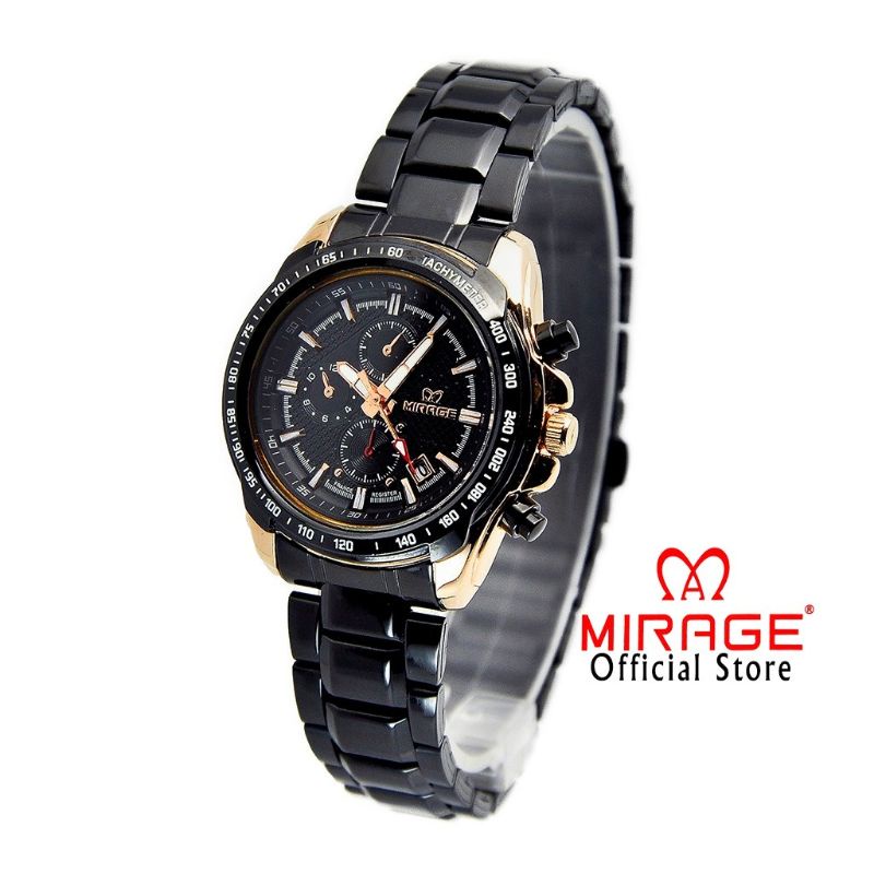 Miragewatch Official Store Jam Tangan Wanita Mirage 8305L Black RoseGold pH Model Terlaris JAM TANGAN WANITA MIRAGE ORIGINAL RANTAI STAINLIS STEL TAHAN AIR_JAM TANGAN CEWEK WATER RESISITANT FREE BOX KANCING_JAM TANGAN CEWEK MIRAGE TAHAN AIR