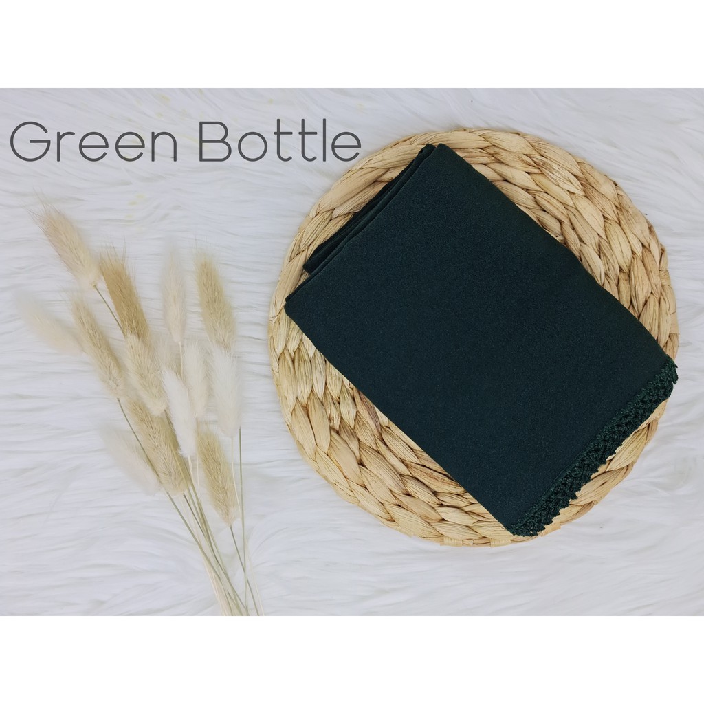 Pashmina Picot Crochet Diamond Stretch-GreenBottle