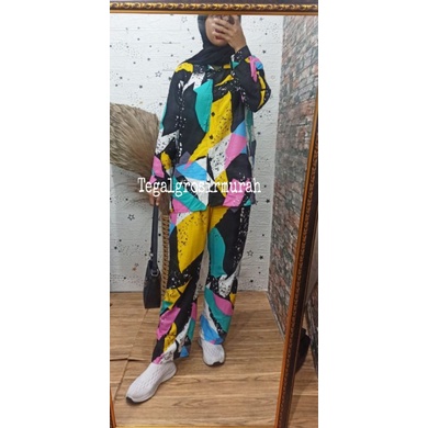 set rayon tie dye / gisel set (COD)-Pajamas