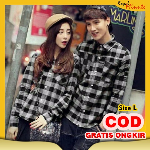 COUPLE KEMEJA MURAH [MARLEY] KEMEJA COUPLE PASANGAN MOTIF KOTAK-KOTAK /HEM BAJU KOPEL/KOPEL KELUARGA