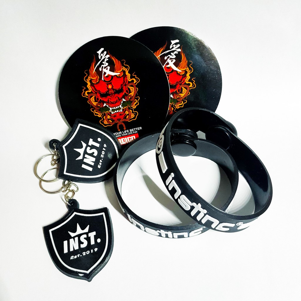 inst merchandise stiker gantungan kunci gelang