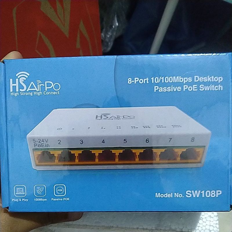 SWITCH HUB 8 PORT HSAIRPO