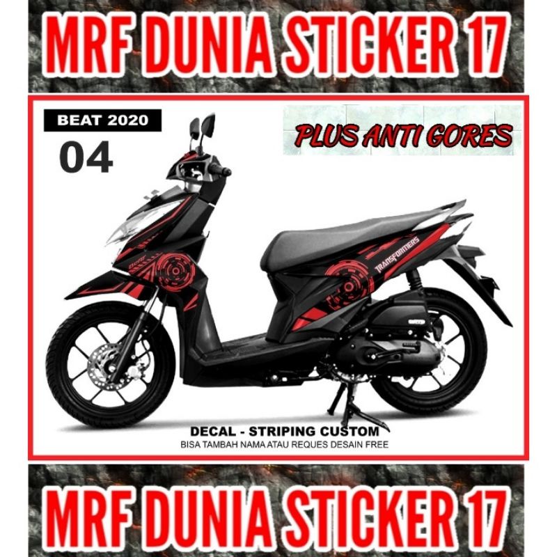 Sticker Decal Motor Beat 2020 Full Body dekal motor Beat 2020 Full Body Stiker Striping motor Beat 2