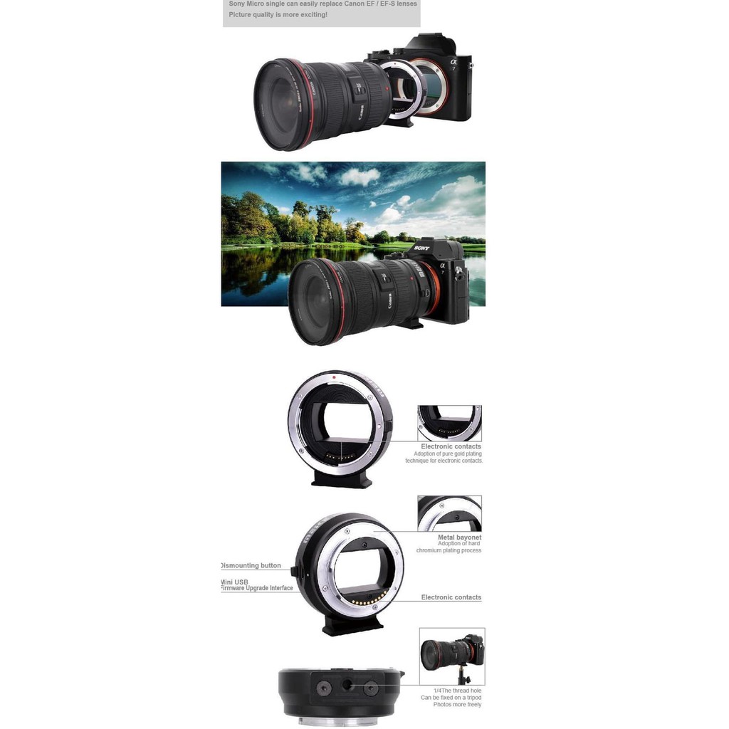 Premium Asuransi Meike Lens Adapter For Sony E-Mount Body To Canon Lens - Mk-S-Af4 Murah