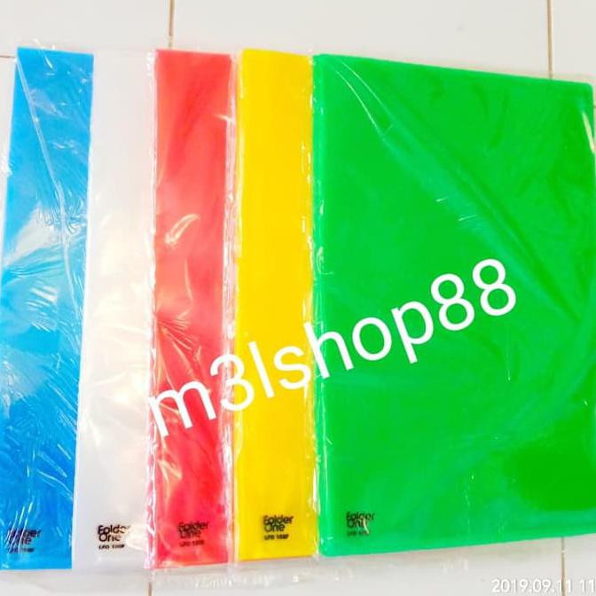 

Map L / map bening / clear sleve folder one folio f4 - Putih