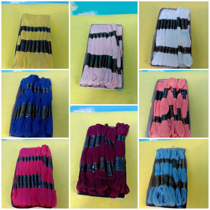 Benang jahit flanel wol benang rajut aneka warna-benang jahit flanel warna lengkap