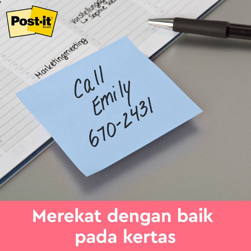3M Post-it 654 Cloud Blue Sticky Notes (76mm x 76mm)-2