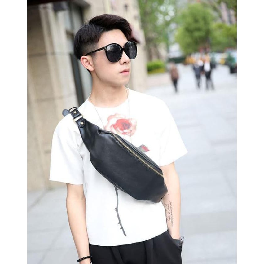 Kualitas Terbaik Tas Selempang Kulit Pria Tas Slempang Dada / Pinggang MURAH