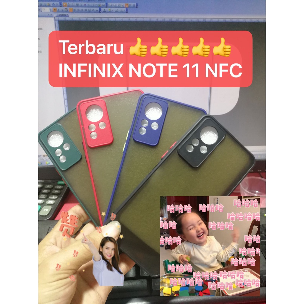 INFINIX NOTE 11 NFC - CASE DOVE + RING KAMERA INFINIT NOTE 11 NFC - BC