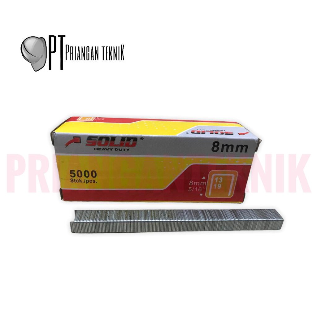 

Solid Isi Staples 13/8 (8mm) / Refill Air Strapler / Gun Tacker 13/8 Ukuran 8mm 5000pcs