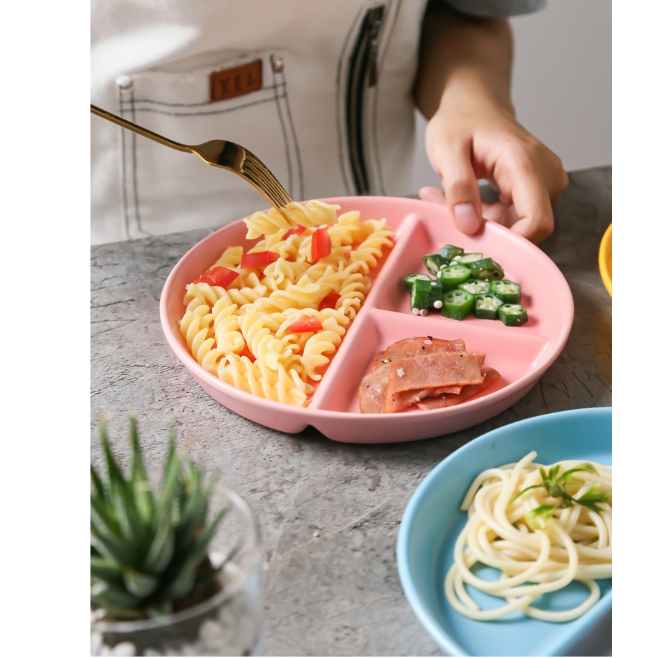 PP 28 Piring Keramik Skat Matte Porselin Piring datar Bulat Japan Korea Western Style Impor-2