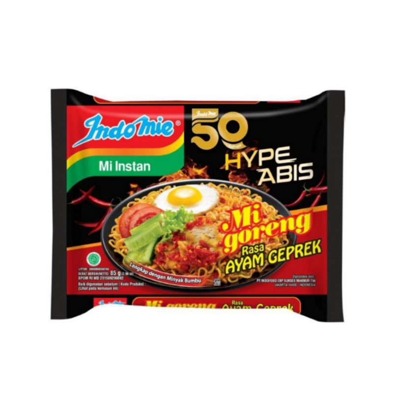 

Indomie Hype Abis Mi Instan Goreng Ayam Geprek 85 g | Hasil Lampung