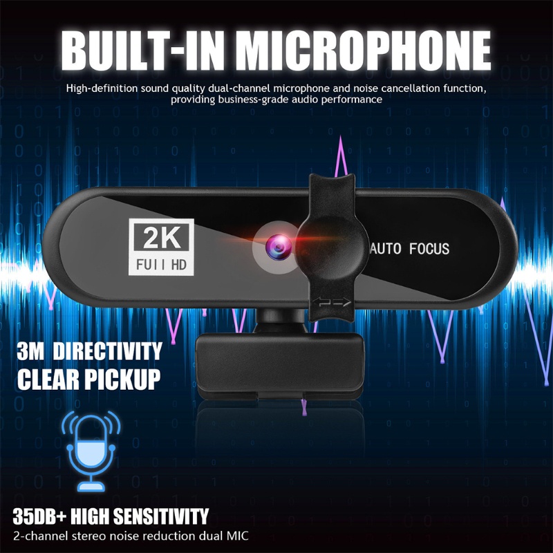 Cre 1080P Webcam Dengan Mikrofon, Sudut Lebar Untuk Komputer Laptop Desktop Web Cam