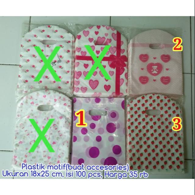 

Plastik Motif ukuran 18x25 cm, untuk kemasan Luar