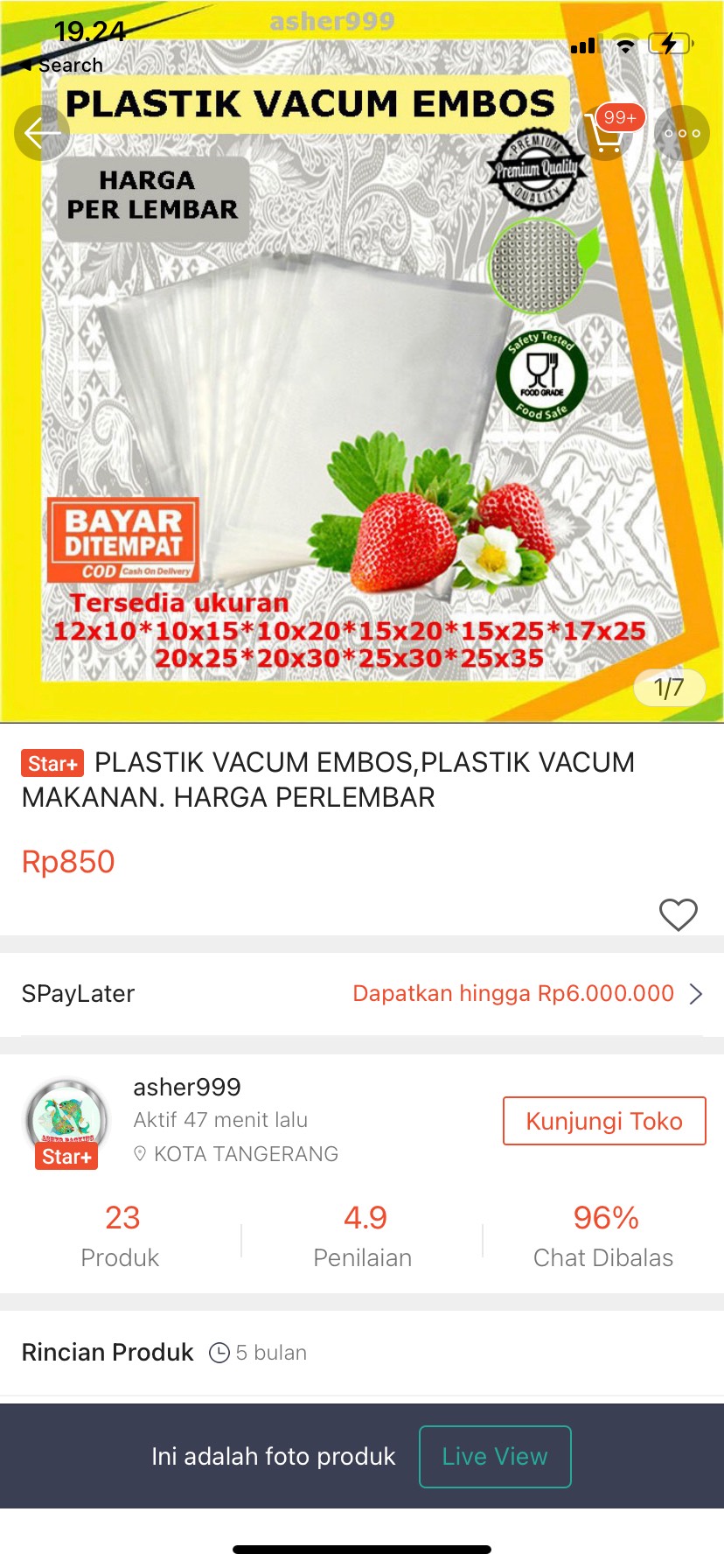 Plastik Vacum Embos,plastik Vacum Makanan. Harga Perlembar