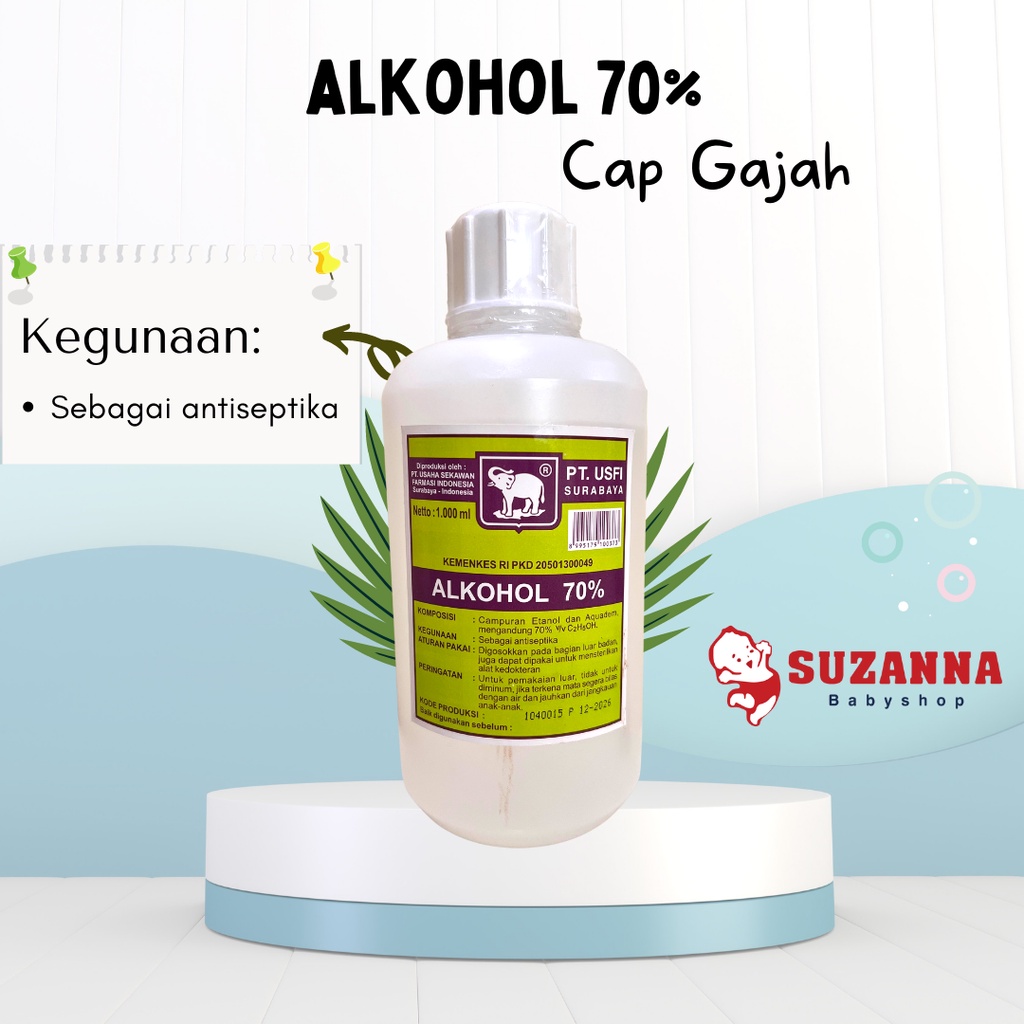 USFI Alkohol 70% Cap Gajah 1000ml