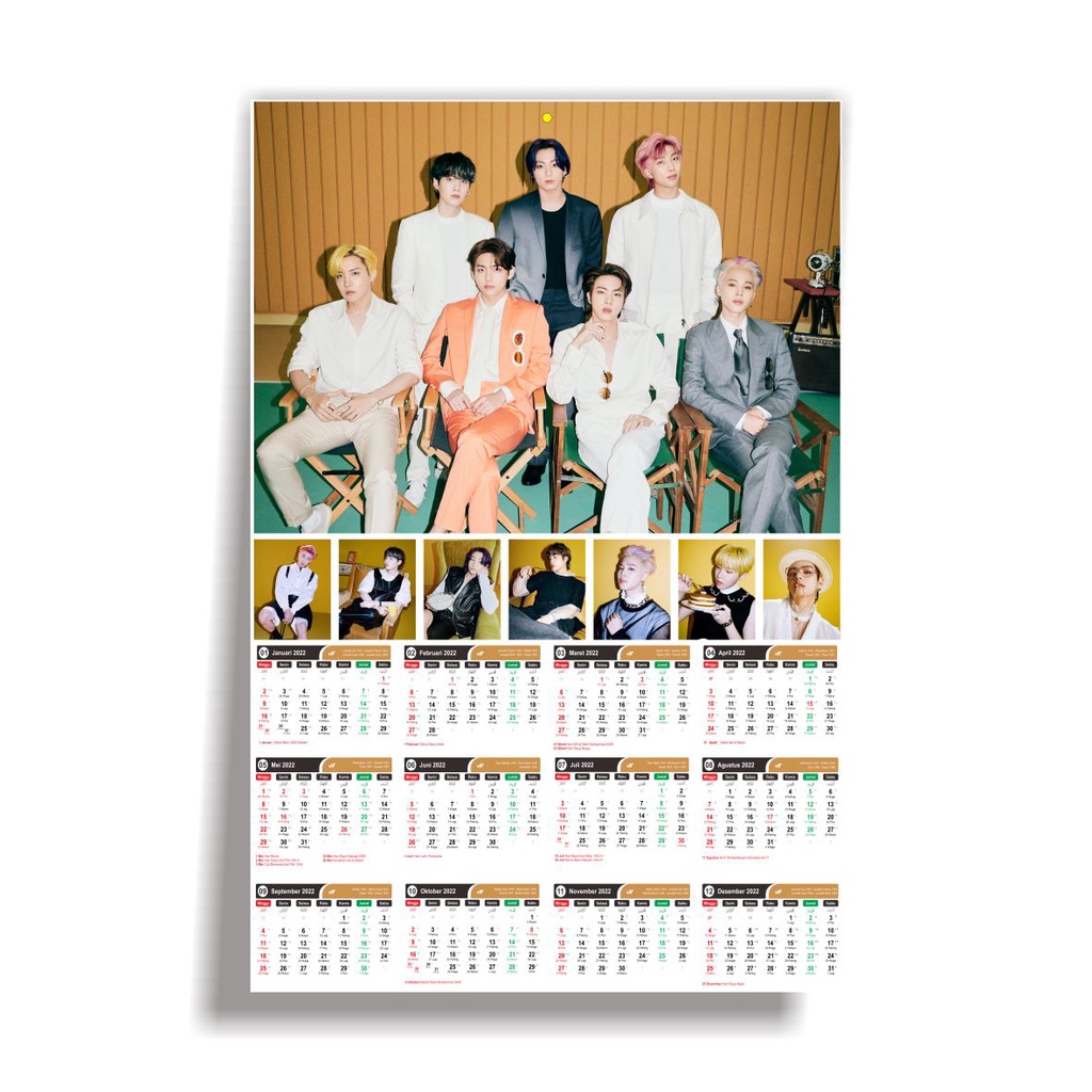 (READY STOCK) KALENDER 2023 - BTS BUTTER - KALENDER KPOP MURAH UNOFFICIAL