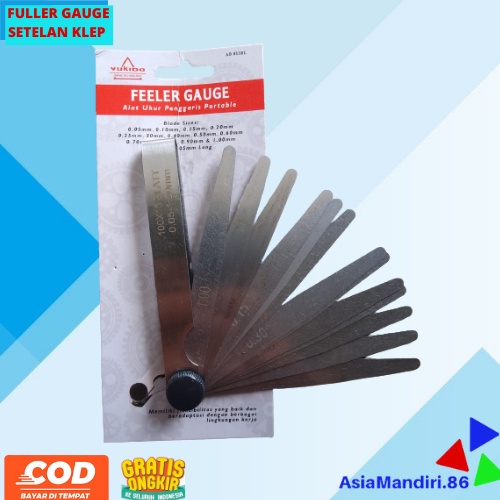 YUKIDO Kunci Stel Klep Fuller Blade 13 pcs Feeler Gauge puler setelan klep