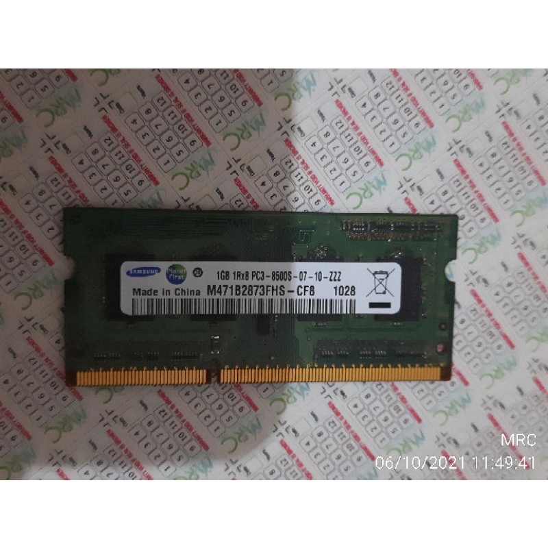 Ram Laptop Samsung DDR3 1GB PC 8500