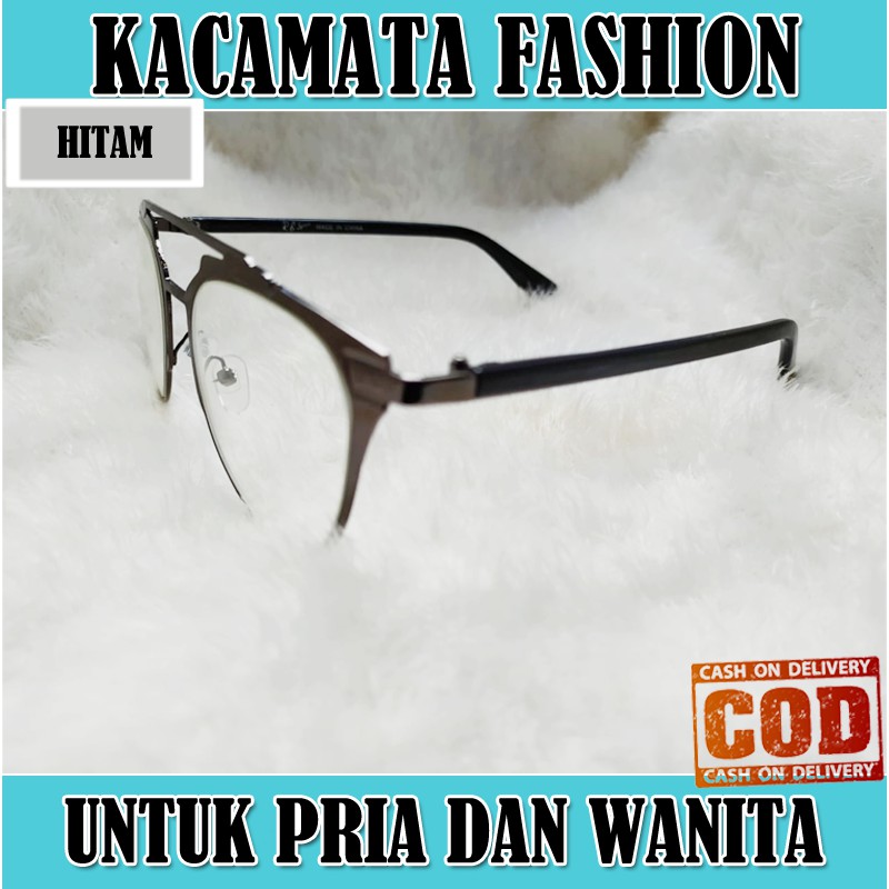 Kacamata Fashion Wanita Pria Kaca mata Gaya Ala Korea Glasses Unisex Kaca mata Transparan Wanita