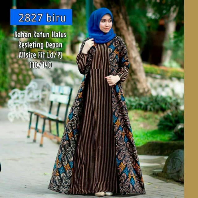 Gamis Cardi batik 007 batik Pekalongan model gamis terbaru ...