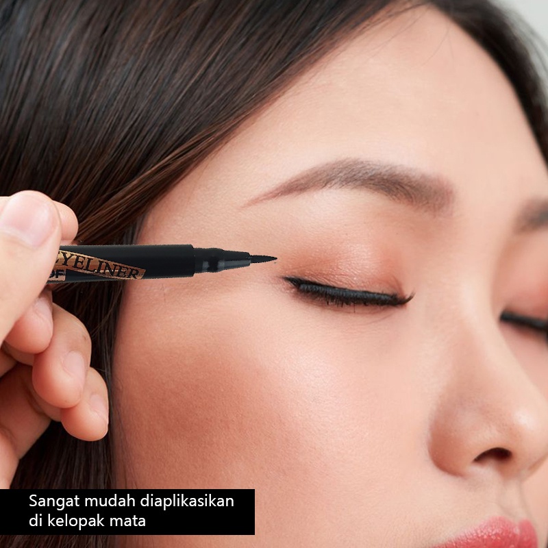 USHAS Eyeliner Cair 1.6gr Liquid Eyeliner Tahan Air Waterproof Hitam BPOM