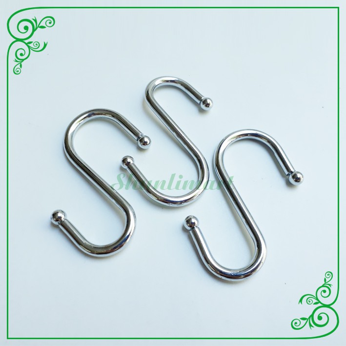 Hook Letter Bentuk Huruf S Kecil Gantungan Besi Serbaguna Pengait Sling Chrome