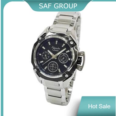 JAM TANGAN WANITA ALEXANDRE CHRISTIE AC 6225 / AC6225 SILVER BLACK ORIGINAL by plp