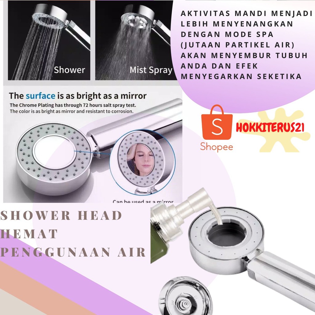 hokkiterus21 Shower gel place head 3in1 shower mandi kepala 3 set