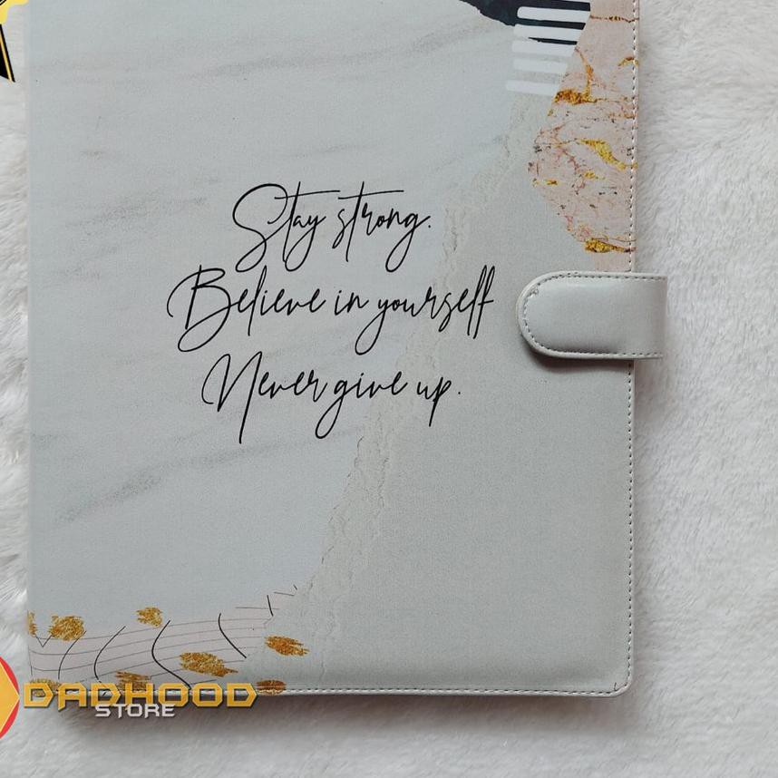 

(kode-288) BINDER PRINTING MOTIP NEVER GIVE UP A5 DAN B5 ##