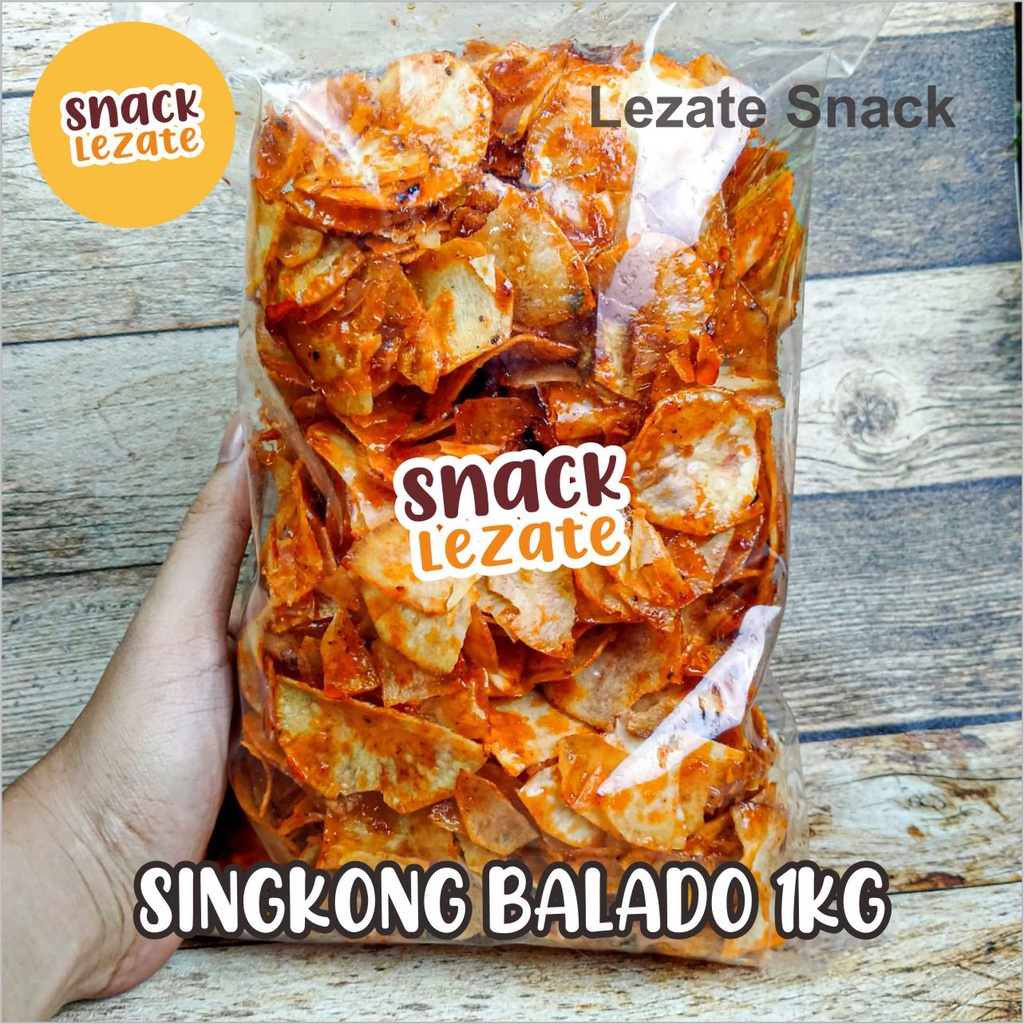 

Kripik Singkong Balado 1KG Kiloan Murah / Keripik Singkong Padang Pedas Manis / Bumbu Rujak Padang Sinjay Murah WAP SHOP