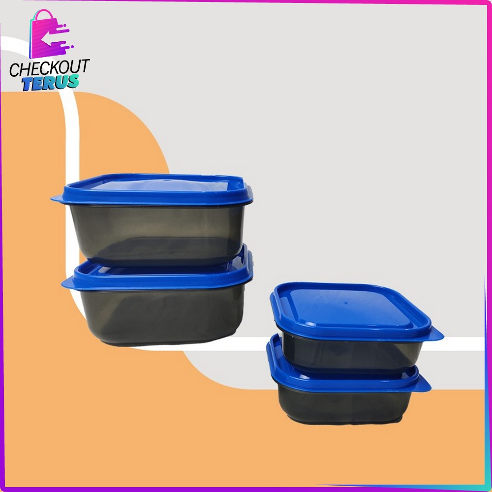 CT C425 Toples Plastik Set isi 14pcs BPA FREE Snack Kontainer Penyimpanan Makanan Food Storage Box Smoke Sealware