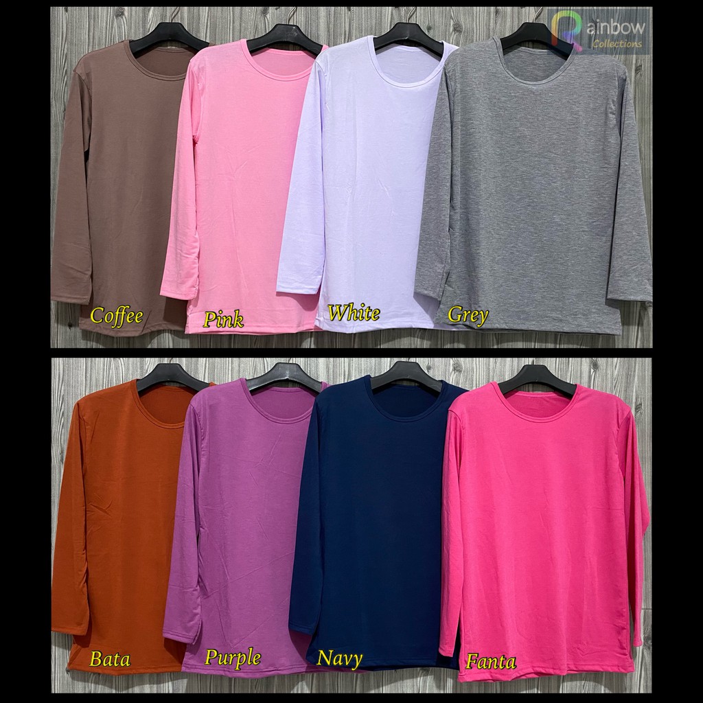 O-NECK Lengan Panjang / Kaos Oblong Polos Basic / Kaos Polos / T-shirt ONECK XL